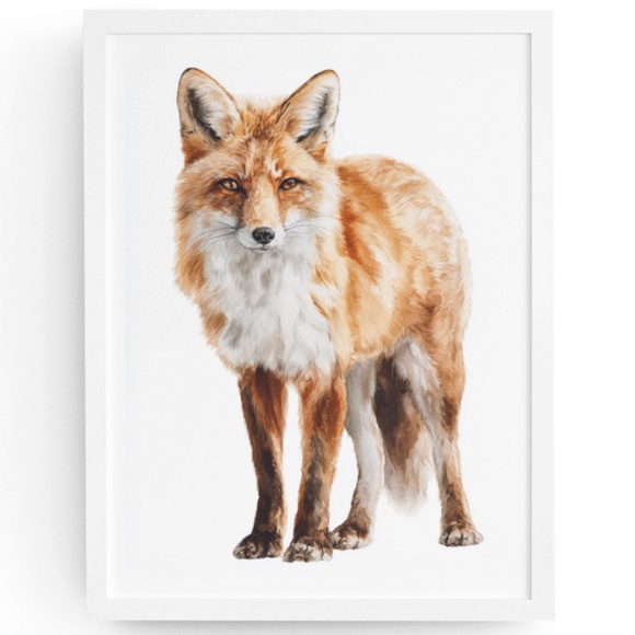 Creative Path Studios Other - Watercolor Red Fox Wall Art Print, Unframed - Captivating Woodland Elegance
